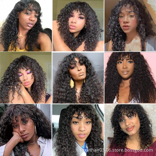 Curly Human Hair Lace Front Free Shipping Black Fringe Wig Human Hair HD Lace Frontals Wigs 13x4 Human Hair Multiple Wigs